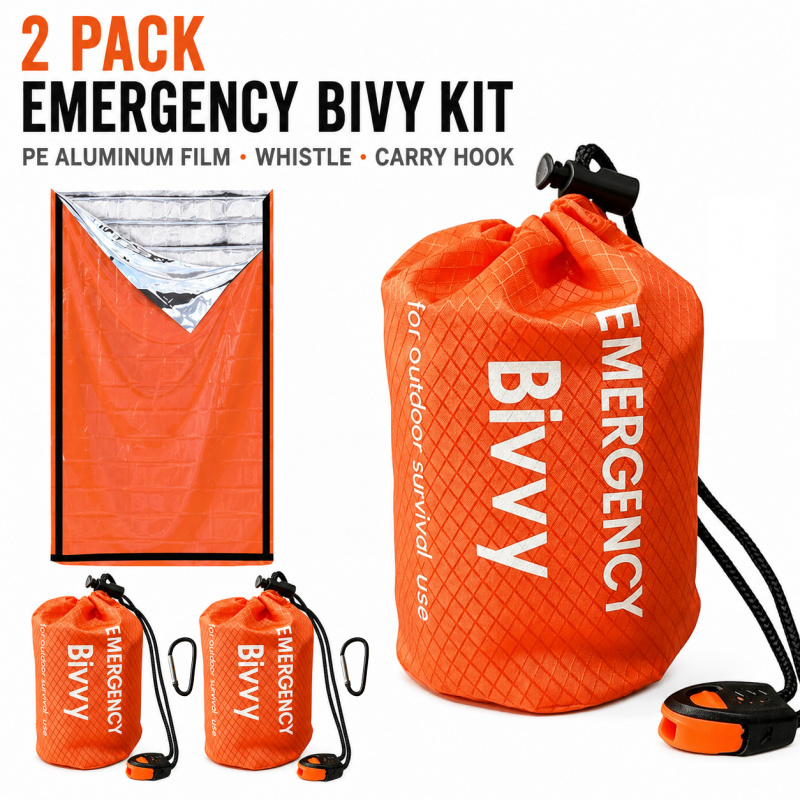 Bivy Bag Emergency - Paquete de 2 sacos de dormir