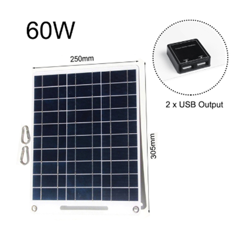 Solar Emergency Charger - Nuevo Panel Solar portátil de 60W,