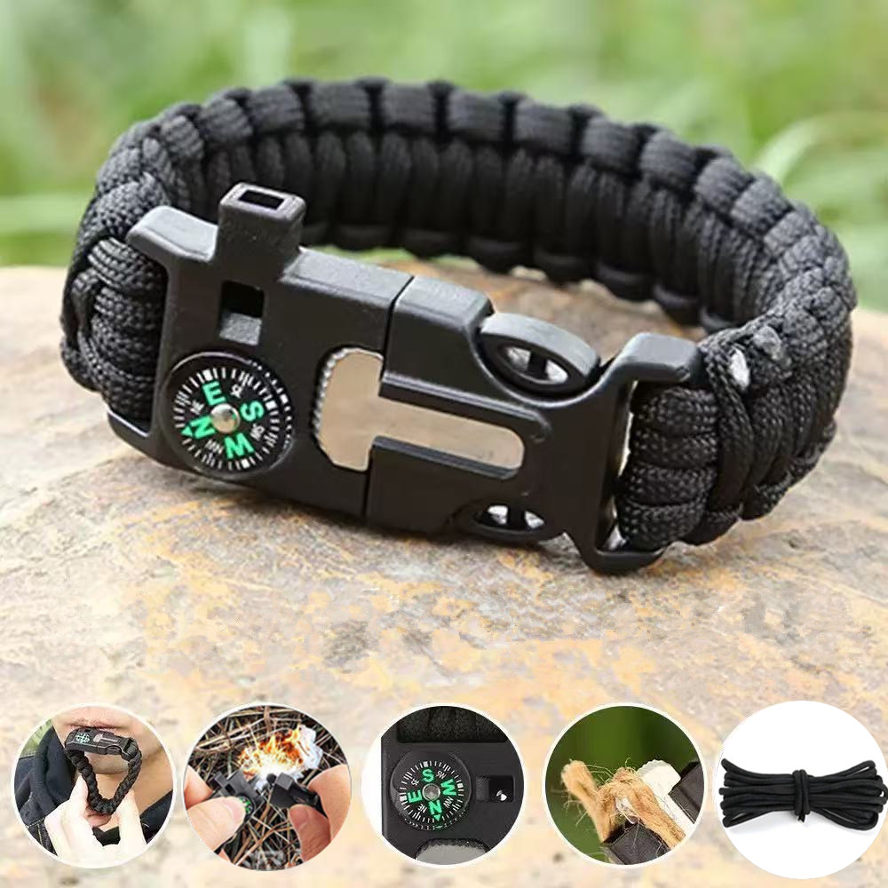 Pulsera de brújula cinco en un - Fire Starting Kit reseña y precio