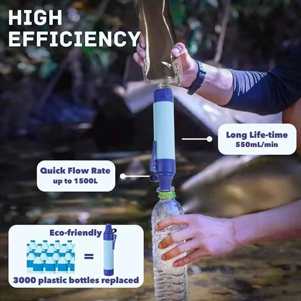 Mini filtro de agua portátil t - Water Purification Straw reseña y precio
